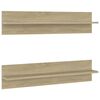vidaXL &Eacute;tag&egrave;res murales 2 pcs Ch&ecirc;ne sonoma 80x11,5x18 cm