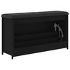 vidaXL Banc &agrave; chaussures avec tiroir rabattable noir 102x32x56 cm