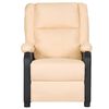 vidaXL Fauteuil de massage Cr&egrave;me Similicuir et tissu