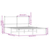 vidaXL Cadre de lit en m&eacute;tal sans matelas ch&ecirc;ne sonoma 140x190 cm