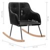 vidaXL Chaise &agrave; bascule Noir Tissu