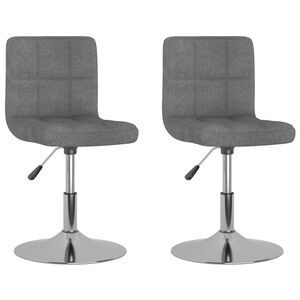vidaXL Chaises pivotantes &agrave; manger lot de 2 gris clair tissu