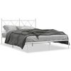 vidaXL Cadre de lit métal sans matelas et tête de lit blanc 135x190 cm