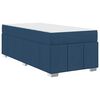 vidaXL Cadre de lit avec matelas Bleu 90 x 190 cm tissu