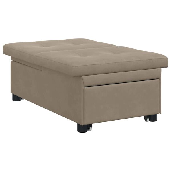 vidaXL Canap&eacute;-lit escamotable Taupe 194 x 67 x 82 cm Microfibre