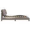 vidaXL Cadre de lit sans matelas Hvar taupe 200x200 cm tissu