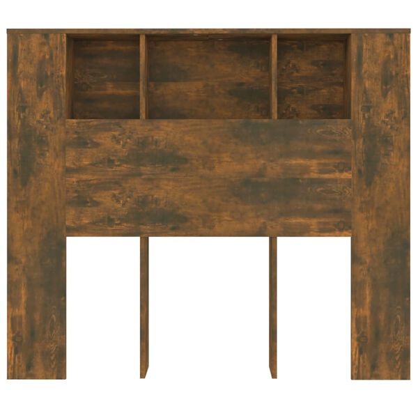 vidaXL Armoire de t&ecirc;te de lit ch&ecirc;ne fum&eacute; 120x18,5x102,5 cm