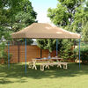 vidaXL Tente de f&ecirc;te Beige 279 x 410 x 315 cm Tissu Oxford