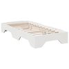 vidaXL Cadre de lit sans matelas empilable blanc 75x190 cm bois massif