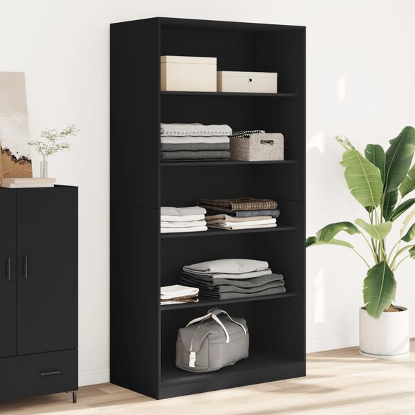 vidaXL Garde-robe Noir 100x50x200 cm Agglom&eacute;r&eacute;