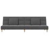 vidaXL Canap&eacute;-lit 2 places deux oreillers repose-pied Gris clair Tissu