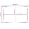 vidaXL Voile de parasol tissu oxford rectangulaire 2x5 m blanc