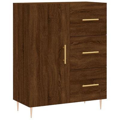 vidaXL Buffet chêne marron 69,5x34x90 cm bois d'ingénierie