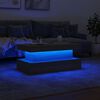 vidaXL Table basse avec lumi&egrave;res LED ch&ecirc;ne sonoma 90x50x40 cm