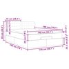 vidaXL Lit ottoman avec matelas et LED cr&egrave;me 140x190 cm tissu