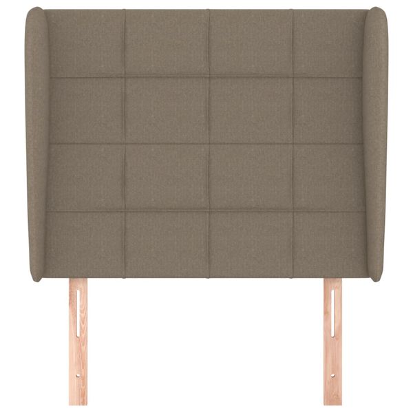 vidaXL T&ecirc;te de lit avec oreilles Taupe 103x23x118/128 cm Tissu