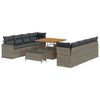 vidaXL Ensemble de canap&eacute; de jardin 11 pcs Gris polyrotin