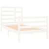 vidaXL Cadre de lit sans matelas blanc bois massif 90x190 cm