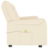 vidaXL Fauteuil de massage inclinable 3 places crème similicuir