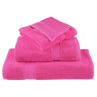 vidaXL Serviettes de sauna de qualité supérieure 10pcs rose 100%coton