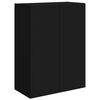vidaXL Ensemble de meuble TV mural Montage mural 6 pcs Noir