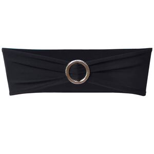 vidaXL Ruban d&eacute;coratif &eacute;lastique avec boucle de chaise 25 pcs Noir
