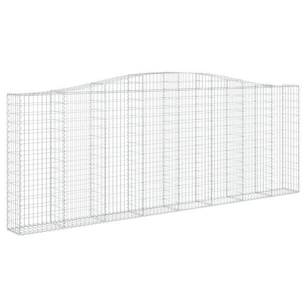 vidaXL Paniers &agrave; gabions arqu&eacute;s 2 pcs 400x30x140/160 cm Fer galvanis&eacute;