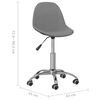 vidaXL Chaise pivotante de bureau Gris clair Tissu
