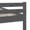 vidaXL Cadre de lit sans matelas bois massif gris 200x200 cm