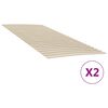 vidaXL Lattes de rechange pour sommier avec 48 lattes 2 pcs 100x200 cm