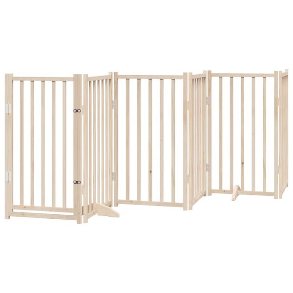 vidaXL Barri&egrave;re pour chien porte pliable 15 panneaux bois de peuplier