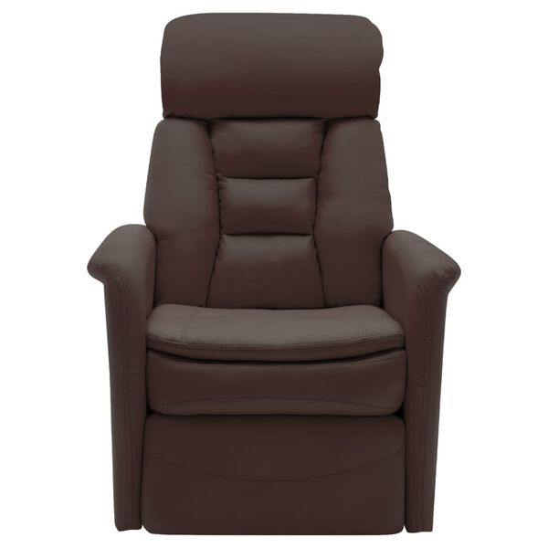 vidaXL Fauteuil de massage Marron Similicuir