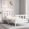 vidaXL Cadre de lit sans matelas blanc 90x200 cm bois de pin massif
