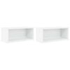 vidaXL Rack de rangement pour CD 2 pc Blanc 40 x 17 x 17 cm
