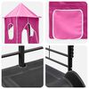 vidaXL Lit mezzanine pour enfants Noir et rose 100 x 200 cm M&eacute;tал