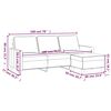 vidaXL Canap&eacute; &agrave; 3 places avec repose-pieds Gris clair 180 cm Tissu