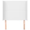 vidaXL T&ecirc;te de lit avec oreilles Blanc 93x16x118/128 cm Similicuir