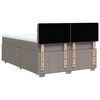 vidaXL Sommier &agrave; lattes de lit avec matelas Taupe 140x200 cm Tissu