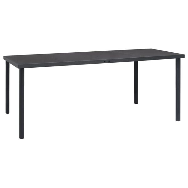 vidaXL Mobilier de salle &agrave; manger d'ext&eacute;rieur 9 pc Acier