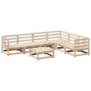 vidaXL Salon de jardin 7 pcs bois de pin massif