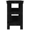 vidaXL Banc de travail Noir 142,5x50x80 cm Bois de pin massif