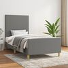 vidaXL Cadre de lit sans matelas gris fonc&eacute; 100x200 cm tissu