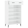 vidaXL Armoire &agrave; chaussure Blanc brillant 60x35x105 cm Bois ing&eacute;nierie