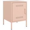 vidaXL Tables de chevet 2 pcs rose 36x39x50,5 cm acier