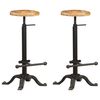 vidaXL Chaises de bar lot de 2 bois de manguier solide