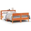 vidaXL Cadre de lit sans matelas cire marron 135x190cm bois pin massif