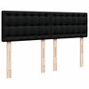 vidaXL Sommier &agrave; lattes de lit avec matelas Noir 160x200 cm Tissu