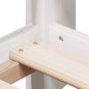 vidaXL Lit superpos&eacute; sans matelas blanc 90x200 cm bois de pin massif