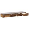 vidaXL Tiroirs de lit avec tiroir Bois ancien 160 x 36,5 x 16,5 cm