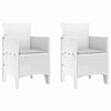 vidaXL Chaise de jardin 2 pc Blanc Polypropyl&egrave;ne